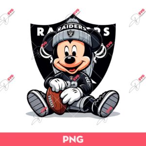 Mickey Raiders PNG, Disney Mickey Mouse LV Raiders Football PNG