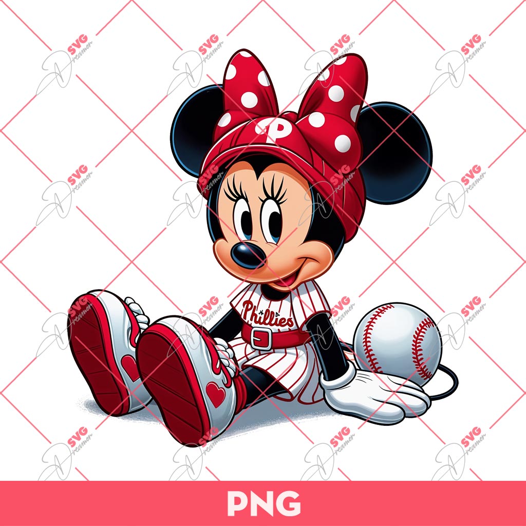 Minnie Mouse Phillies Fan PNG, Disney Minnie Philadelphia Phillies PNG, Minnie Baseball Player Phillies PNG 1 Minnie Mouse Phillies Fan PNG, Disney Minnie Philadelphia Phillies PNG, Minnie Baseball Player Phillies PNG
