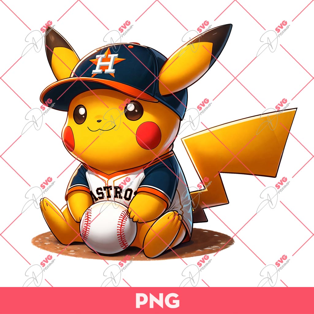 Pikachu Baseball Fan Houston Astros PNG, Pokemon Astros MLB PNG 1 Pikachu Baseball Fan Houston Astros PNG, Pokemon Astros MLB PNG