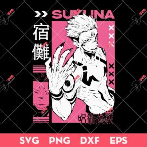 Ryomen Sukuna SVG, Jujutsu Kaisen SVG, Manga Anime SVG PNG