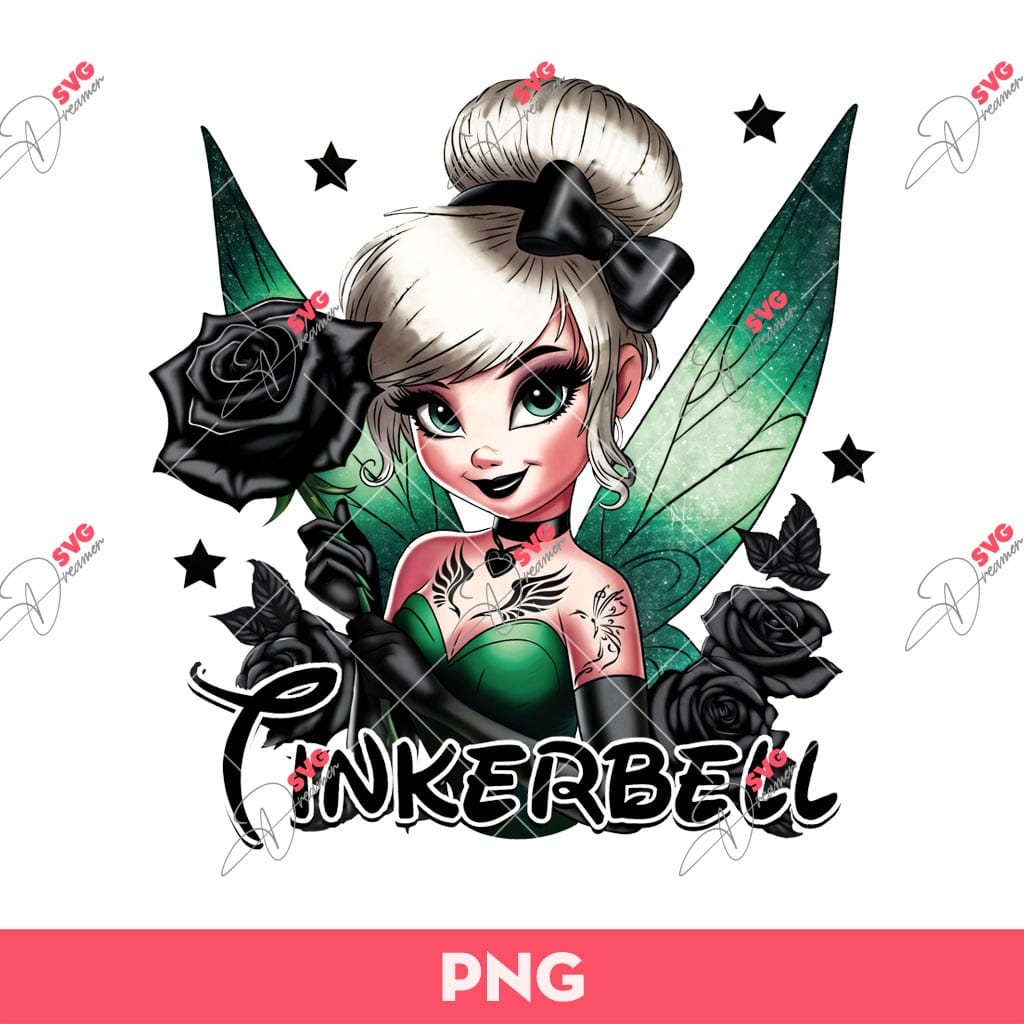 Tinkerbell And Black Rose PNG, Tinkerbell PNG, Fairy And Black Rose PNG 1 Tinkerbell And Black Rose PNG, Tinkerbell PNG, Fairy And Black Rose PNG