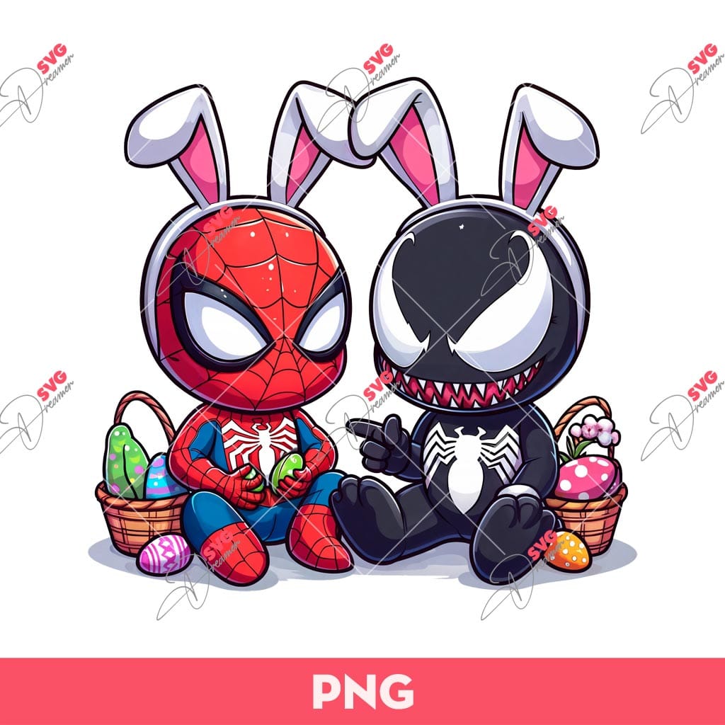 Venom And Spider Man Easter PNG, Spider Man Venom Bunny Easter PNG, Marvel Happy Easter PNG 1 Venom And Spider Man Easter PNG, Spider Man Venom Bunny Easter PNG, Marvel Happy Easter PNG