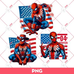 04th Of July Spiderman PNG, Avengers Superhero Independence Day PNG