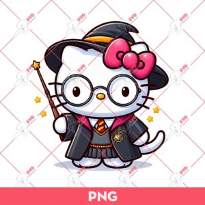 Bundle Hello Kitty Harry Potter PNG, Hello Kitty Potter Witch PNG, Hello Kitty In Hogwarts PNG