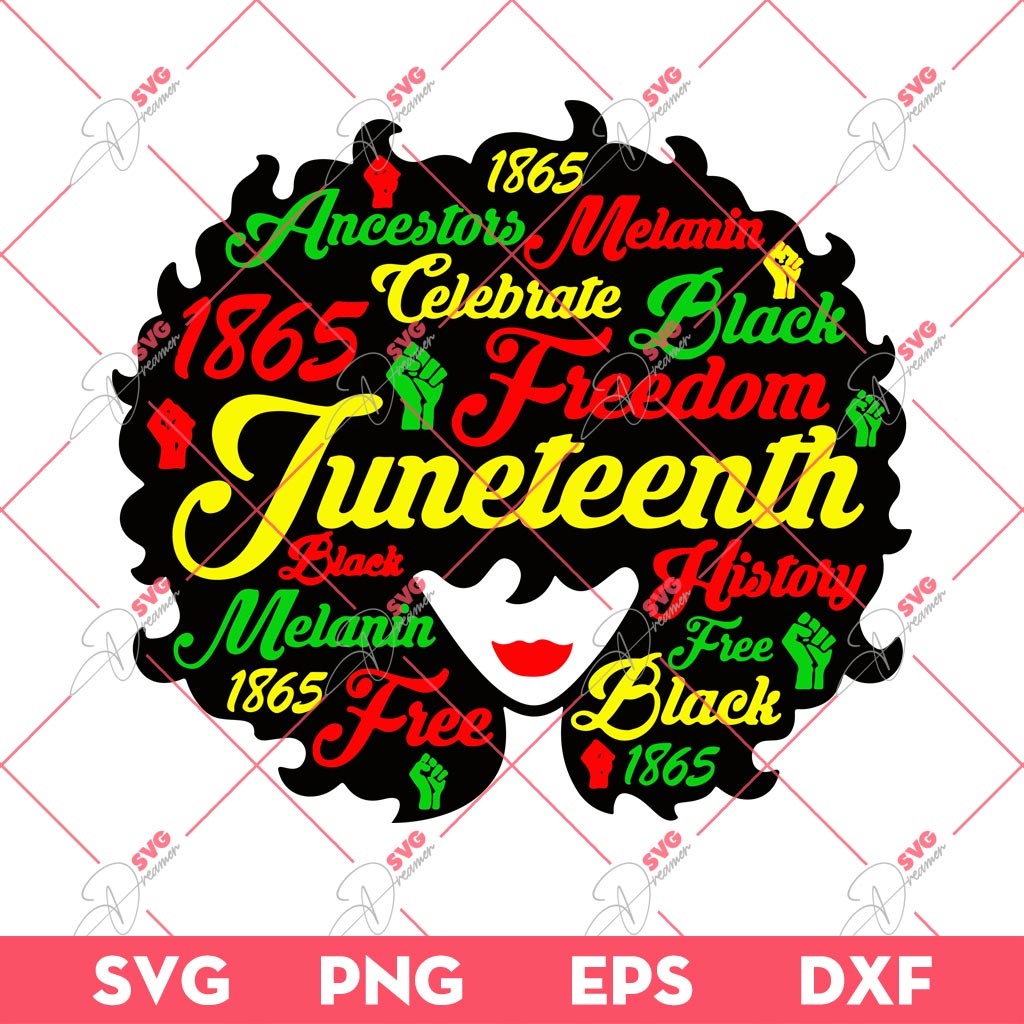Afro Girl Black History 1865 SVG, Freedom Day Juneteenth 1865 SVG, Celebrate Juneteenth SVG PNG 1 Afro Girl Black History 1865 SVG, Freedom Day Juneteenth 1865 SVG, Celebrate Juneteenth SVG PNG
