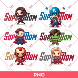 Bundle Superhero Mom PNG, Bundle Super Mom PNG, Mothers Day Gift PNG