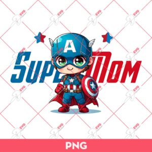 Captain America Super Mom PNG, Mothers Day PNG, Superhero Mom PNG