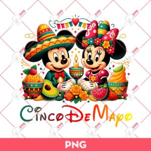 Cinco De Mayo Disney Mickey Minnie PNG, Mexican Mickey Minnie PNG