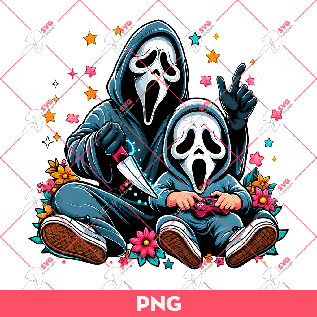 Dad And Son Ghostface PNG, Horror Characters Dad PNG, Fathers Day PNG 1 Dad And Son Ghostface PNG, Horror Characters Dad PNG, Fathers Day PNG