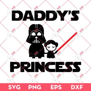 Daddy And Princess Star Wars SVG PNG, Darthvader And Princess SVG, Fathers Day SVG PNG