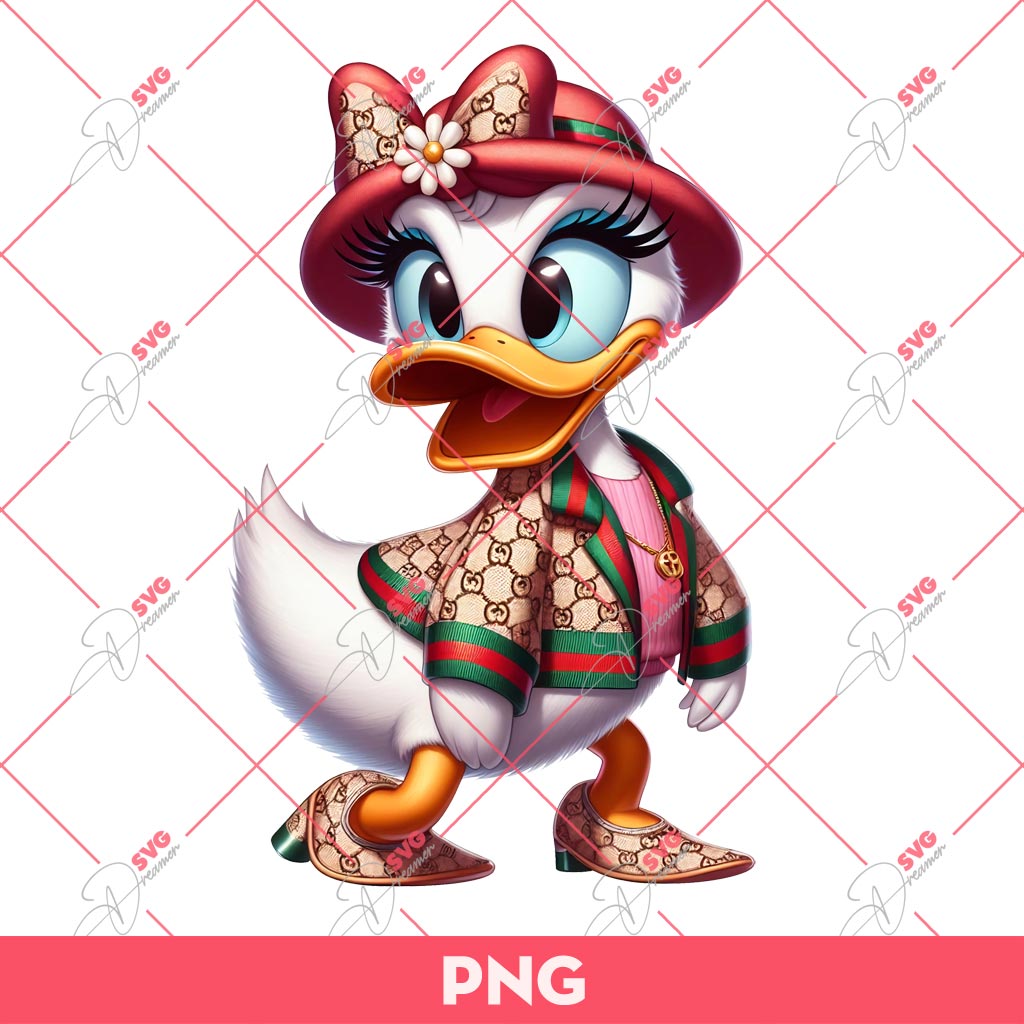 Daisy Gucci PNG, Disney Daisy Duck Gucci Fashion PNG 1 Daisy Gucci PNG, Disney Daisy Duck Gucci Fashion PNG