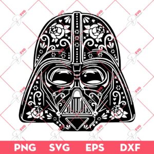 Darth Vader Mandala SVG, Star Wars Movie Mandala Enchanted Rose SVG PNG