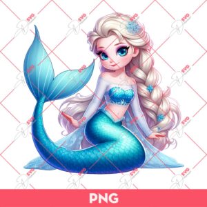 Elsa Mermaid PNG, Frozen Princess Mermaid PNG