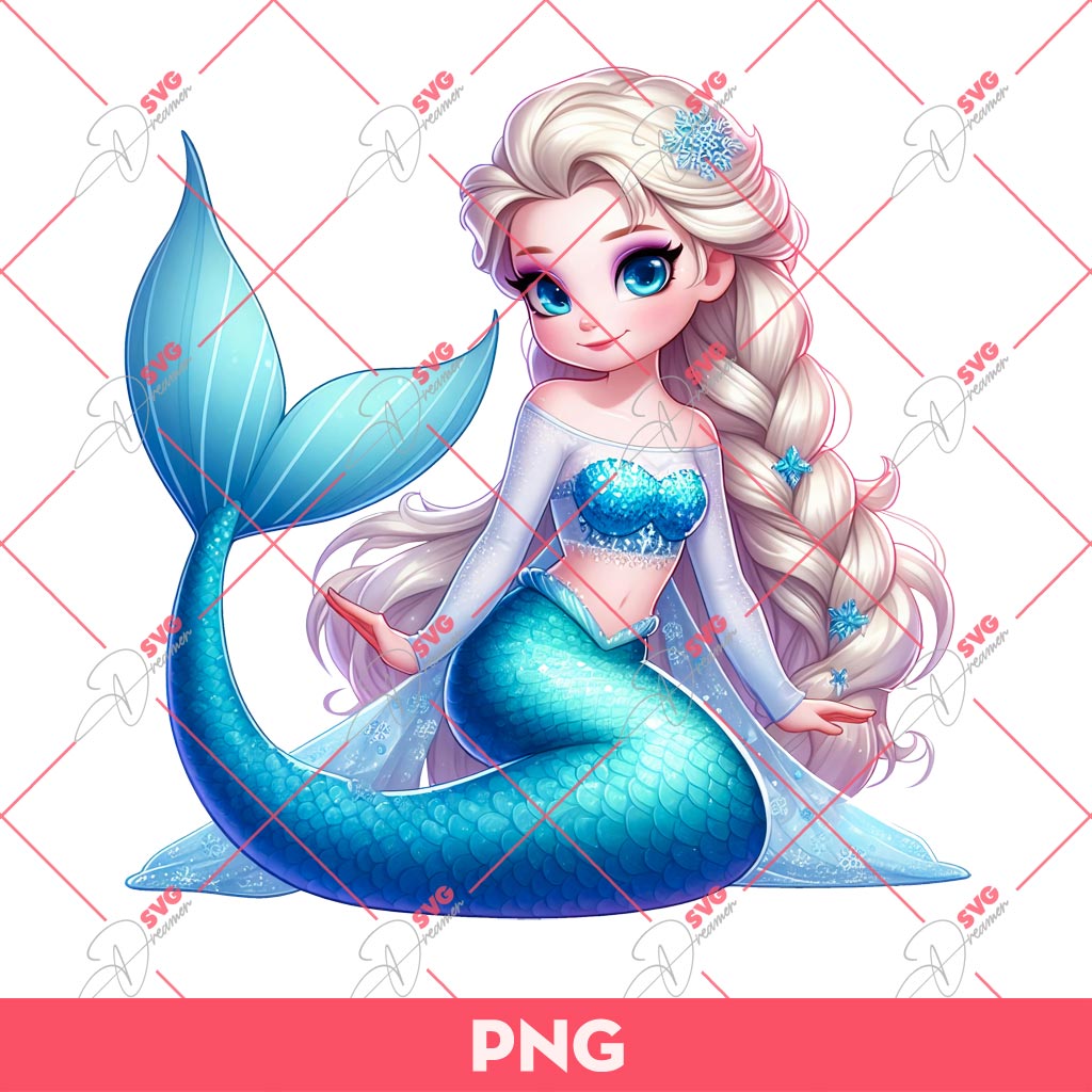 Elsa Mermaid PNG, Frozen Princess Mermaid PNG 2 Elsa Mermaid PNG, Frozen Princess Mermaid PNG