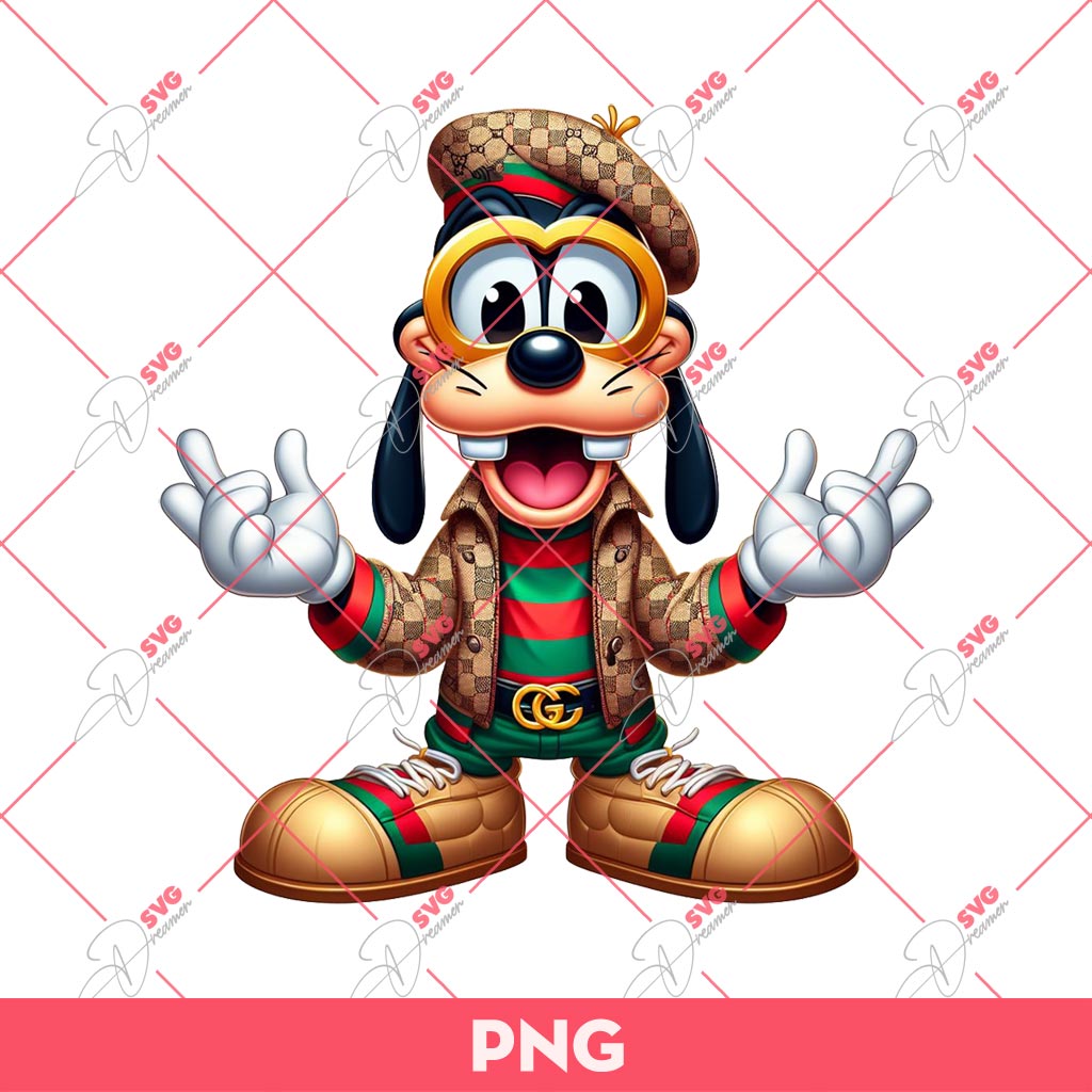 Goofy Gucci PNG, Disney Goofy Dog Wearing Gucci Outfits PNG 1 Goofy Gucci PNG, Disney Goofy Dog Wearing Gucci Outfits PNG