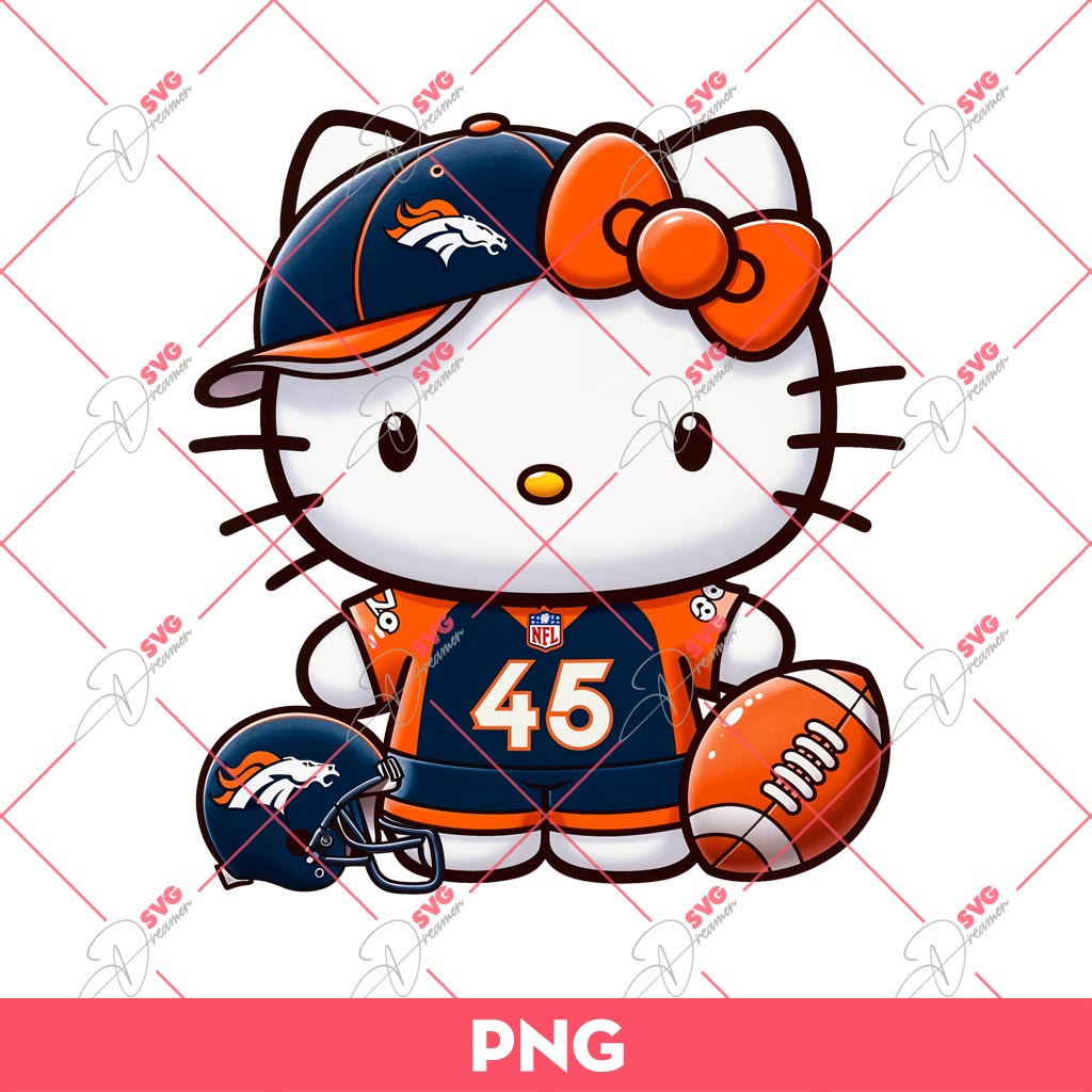 Hello Kitty Denver Broncos NFL Football PNG, Kitty Broncos Football PNG 1 Hello Kitty Denver Broncos NFL Football PNG, Kitty Broncos Football PNG