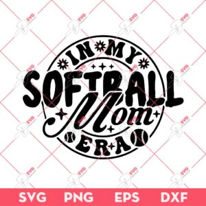 In My Softball Mom Era SVG PNG, Softball Era SVG PNG