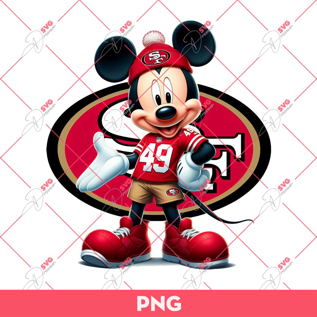 Mickey Mouse 49ers PNG, Mickey NFL San Francisco 49ers PNG 1 Mickey Mouse 49ers PNG, Mickey NFL San Francisco 49ers PNG