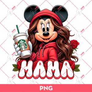 Minnie Mama Coffee PNG, Mama Starbucks Coffee PNG, Mothers Day Gift PNG