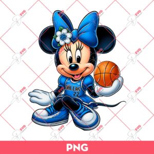 Bundle Dallas Mavericks PNG, Cartoon Characters NBA Mavericks Basketball PNG Bundle 70 Minnie Mouse Dallas Mavericks Basketball PNG, Disney Minnie NBA Mavericks PNG