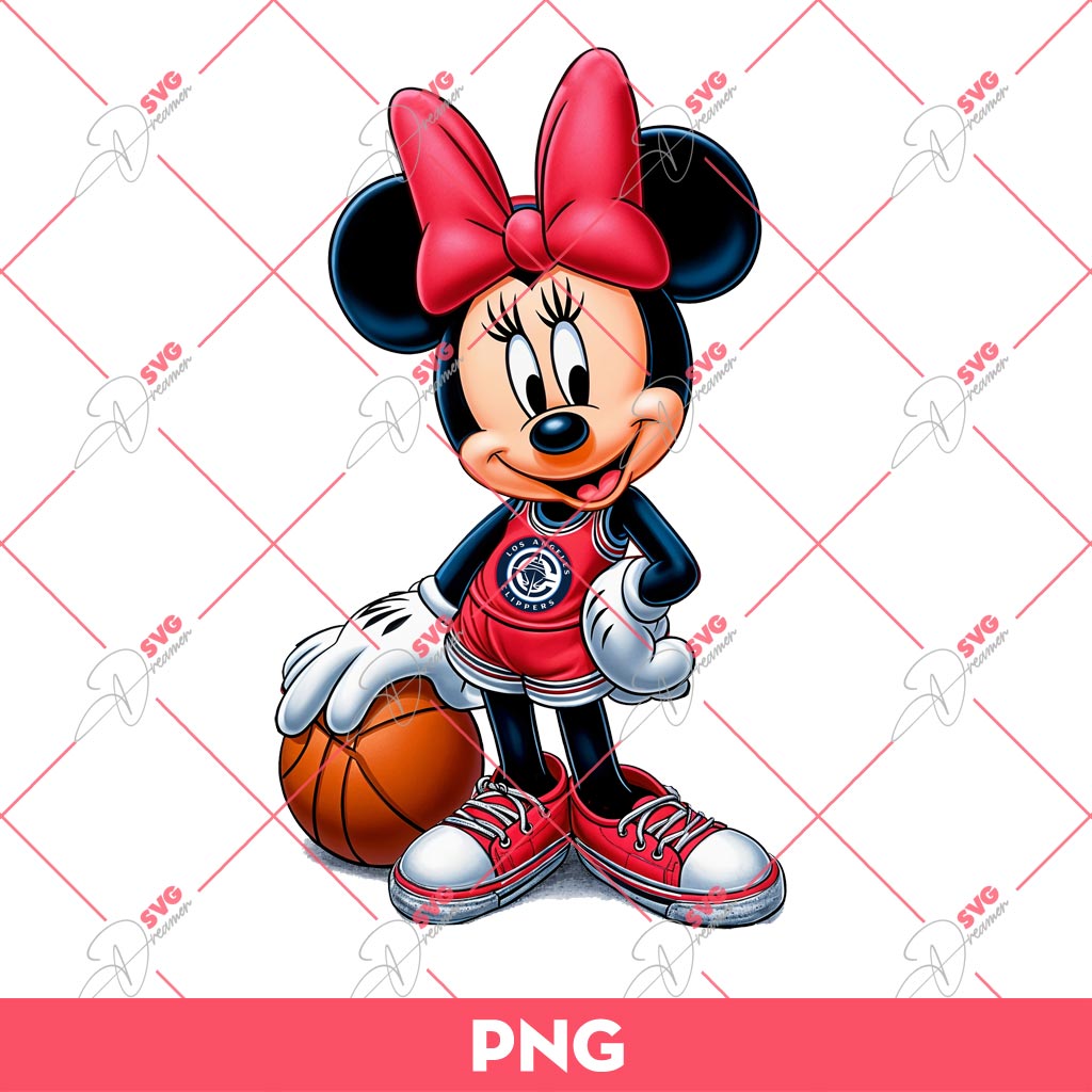 Minnie Mouse Los Angeles Clippers Basketball PNG, Clippers Minnie NBA PNG 1 Minnie Mouse Los Angeles Clippers Basketball PNG, Clippers Minnie NBA PNG