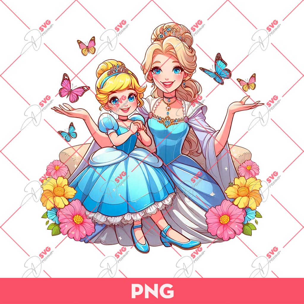 Mom And Daughter Cinderella Princess PNG, Disney Princess PNG, Mothers Day Gift PNG 1 Mom And Daughter Cinderella Princess PNG, Disney Princess PNG, Mothers Day Gift PNG
