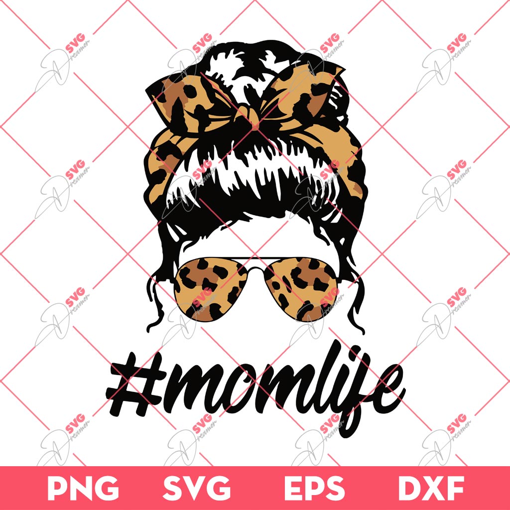 Mom Life SVG PNG, Leopard Messy Bun Hair Mom Life SVG PNG, Mothers Day SVG PNG 1 Mom Life SVG PNG, Leopard Messy Bun Hair Mom Life SVG PNG, Mothers Day SVG PNG