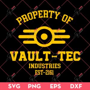 Property Of Vault-Tec SVG, Vault Tec Corporation SVG PNG, Fallout SVG PNG
