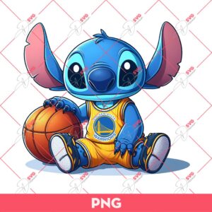 Stitch Golden State Warriors PNG, Stitch Basketball PNG, Stitch Warriors NBA PNG