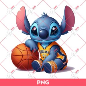 Stitch Indiana Pacers PNG, Stitch Basketball PNG, Stitch NBA Indiana Pacers Basketball PNG