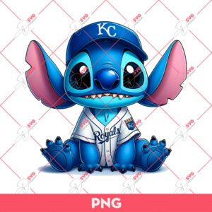 Stitch KC Royals PNG, Stitch Baseball PNG, Stitch MLB Kansas City Royals PNG
