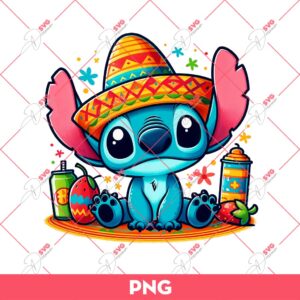 Stitch Mexican PNG, Cinco De Mayo Stitch PNG, Stitch Mexico Festival PNG