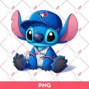 Stitch Toronto Blue Jays PNG, Stitch Baseball PNG, Stitch MLB Blue Jays PNG