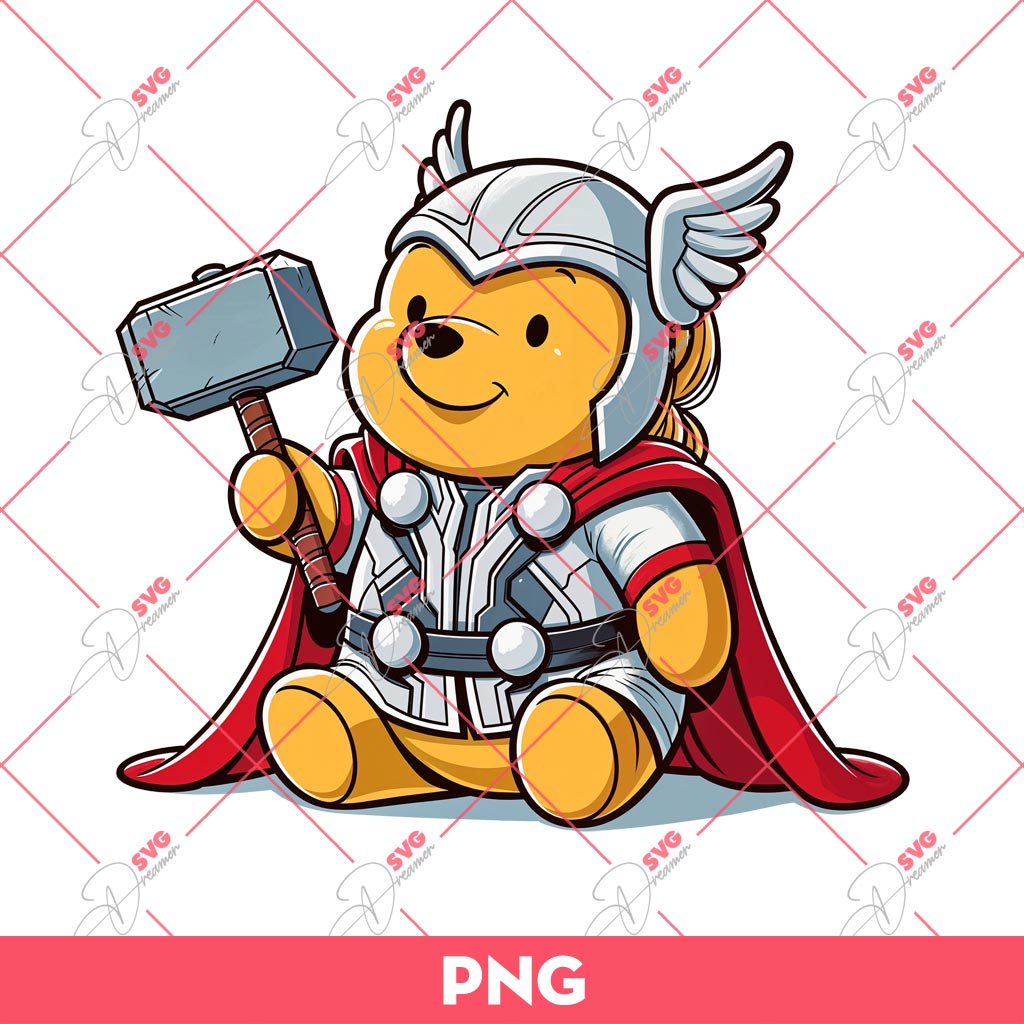 Thor Winnie The Pooh PNG, Pooh Thor Avengers Superhero PNG 1 Thor Winnie The Pooh PNG, Pooh Thor Avengers Superhero PNG