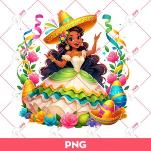 Tiana Princess Cinco De Mayo PNG, Tiana Mexico Festival PNG
