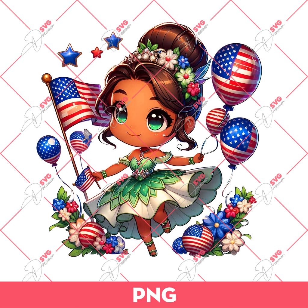 Tiana Princess Independence Day PNG, 04th Of July Disney Princess PNG 2 Tiana Princess Independence Day PNG, 04th Of July Disney Princess PNG