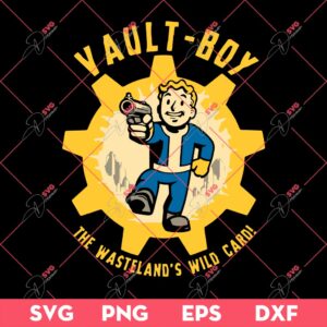 Vault Boy The Wasteland Wild Card SVG PNG, Vault Boy SVG PNG, Fallout PNG SVG