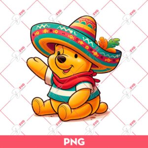 Winnie The Pooh Cinco De Mayo PNG, Pooh Bear Mexican PNG, Pooh Mexico Festival PNG