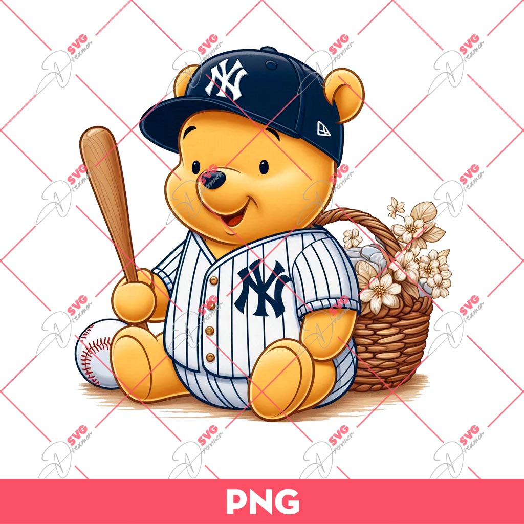Winnie The Pooh New York Yankees MLB Baseball PNG, Pooh Bear Yankees PNG 1 Winnie The Pooh New York Yankees MLB Baseball PNG, Pooh Bear Yankees PNG