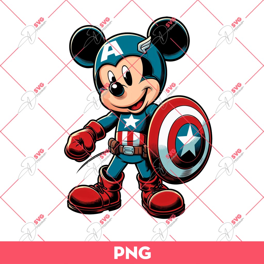 Mickey Captain America PNG, Captain America X Mickey Mouse PNG, Disney Superhero PNG 2 Mickey Captain America PNG, Captain America X Mickey Mouse PNG, Disney Superhero PNG