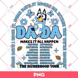 Bluey Fatherhood PNG, Bluey Dad PNG, Fathers Day Gift PNG