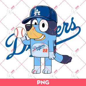 Bluey Dodgers PNG, Bluey Baseball Los Angeles Dodgers PNG
