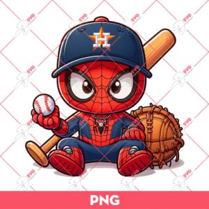 Astros Spiderman PNG, Superhero Spiderman Houston Astros Baseball PNG
