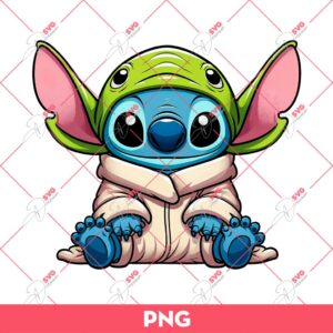 Baby Yoda Stitch PNG, Stitch Star Wars PNG