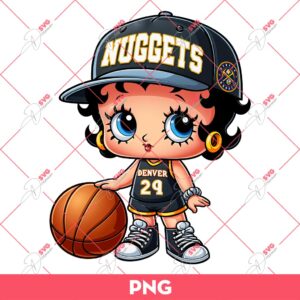 Bundle Cute Betty Boop PNG, Bundle Betty Boop Sport NBA MLB NFL (Over 50 Designs) 78 Betty Boop Denver Nuggets PNG, Cute Betty Boop Basketball PNG