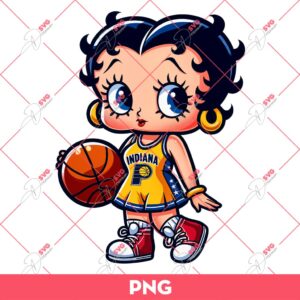 Bundle Cute Betty Boop PNG, Bundle Betty Boop Sport NBA MLB NFL (Over 50 Designs) 83 Betty Boop Indiana Pacers PNG, Cute Betty Boop Basketball PNG