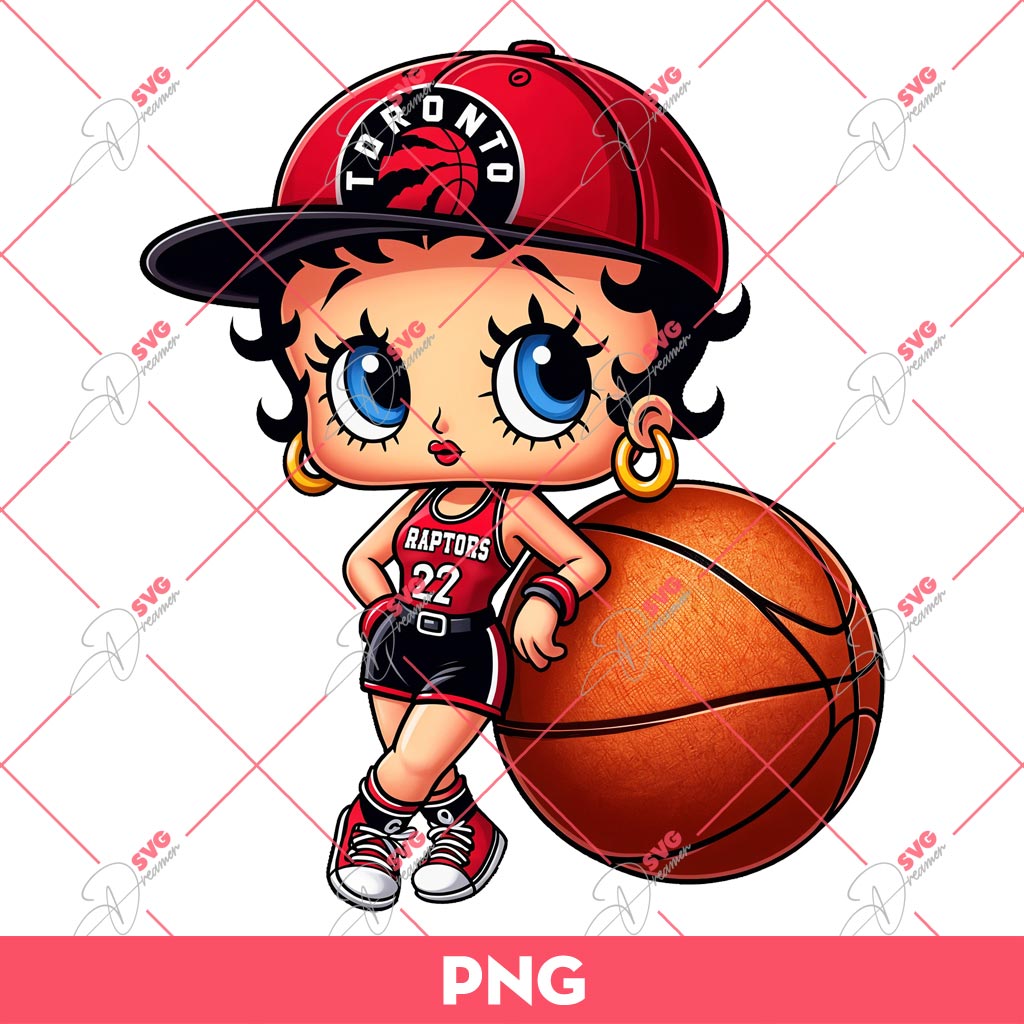 Bundle Cute Betty Boop PNG, Bundle Betty Boop Sport NBA MLB NFL (Over 50 Designs) 23 Betty Boop Toronto Raptors PNG, Cute Betty Boop Basketball PNG
