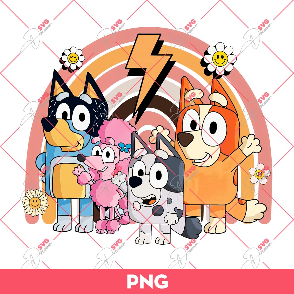 Bluey Family PNG, Bluey Friends PNG 1 Bluey Family PNG, Bluey Friends PNG