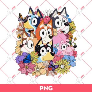 Bluey Friends Flower PNG, Bluey Muffin Bingo PNG