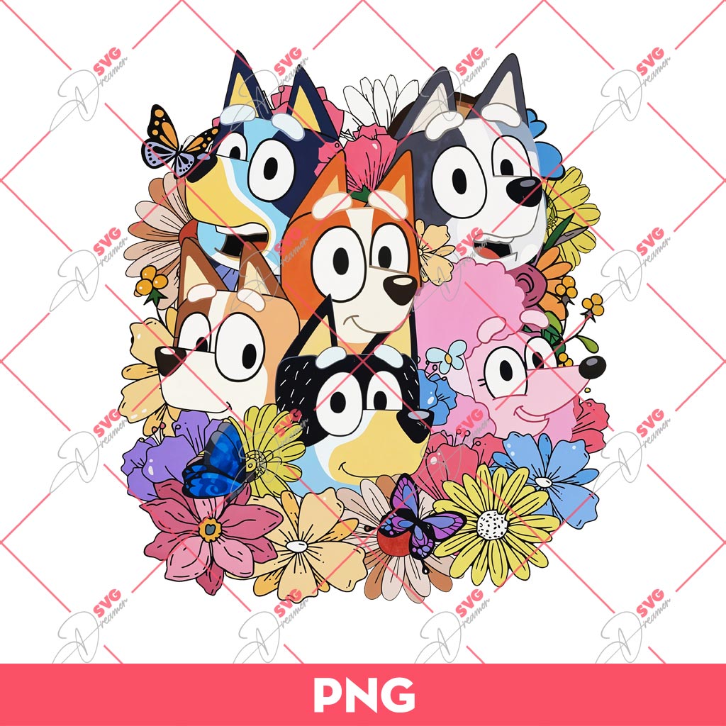 Bluey Friends Flower PNG, Bluey Muffin Bingo PNG 1 Bluey Friends Flower PNG, Bluey Muffin Bingo PNG